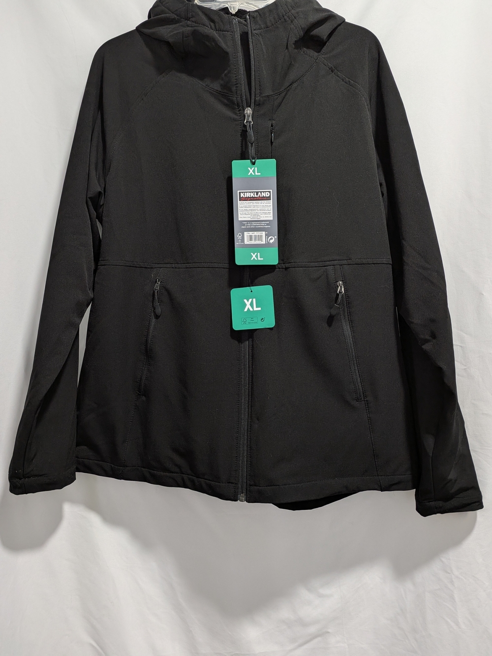 Kirkland Signature Women's Black Hooded Jacket Faux Shearling